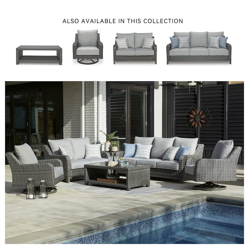 Elite Park Outdoor Swivel Lounge Chair - 32.25" W x 34" D x 33" H
