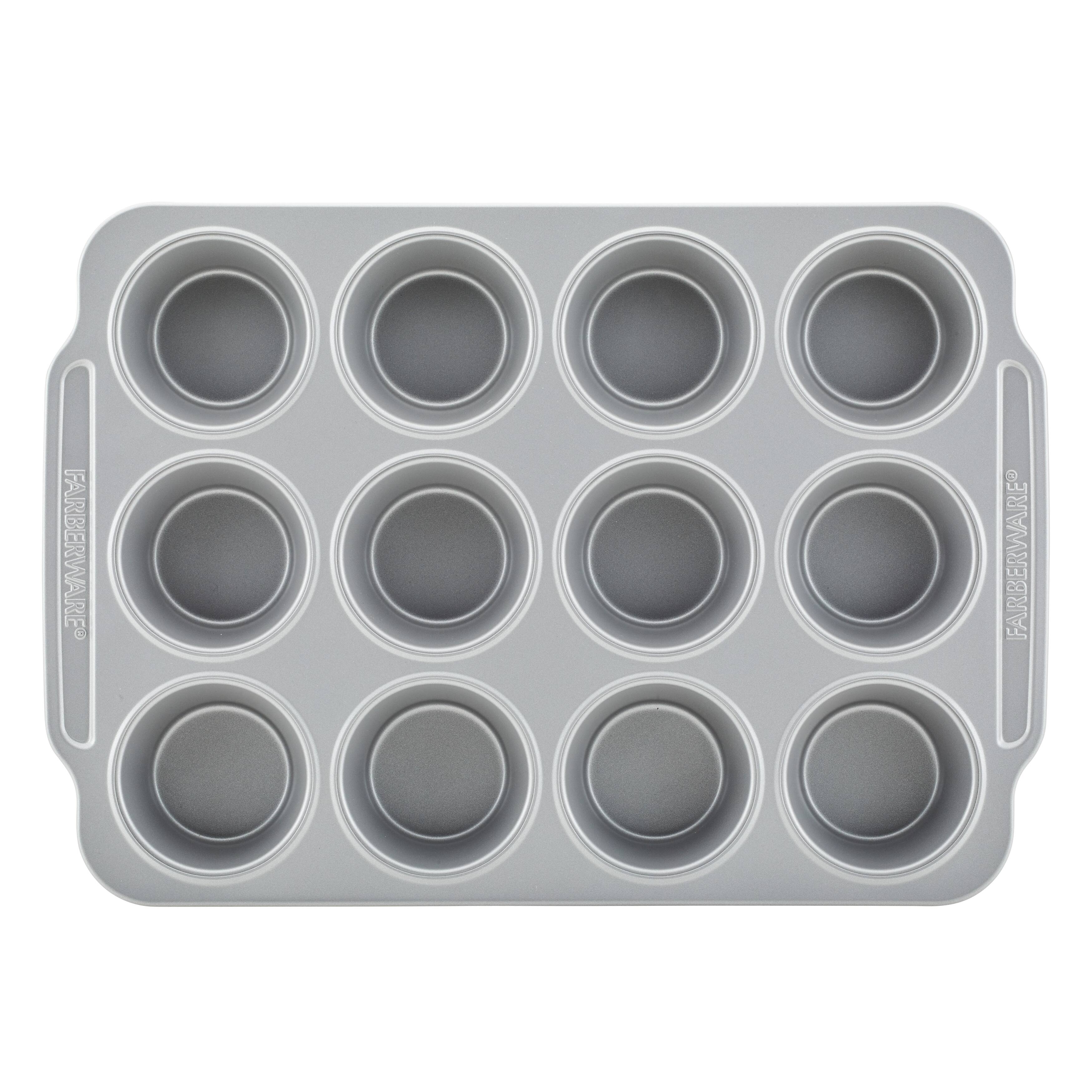 Farberware Nonstick Bakeware Double Batch Muffin and Cupcake Pan Set, 2Piece, Gray Bed Bath