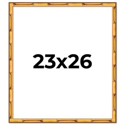 23x26 Frame Gold Bamboo Picture Frame Modern Photo Frame Includes UV Acrylic Shatter Guard Front Acid Free Foam Backing Board
