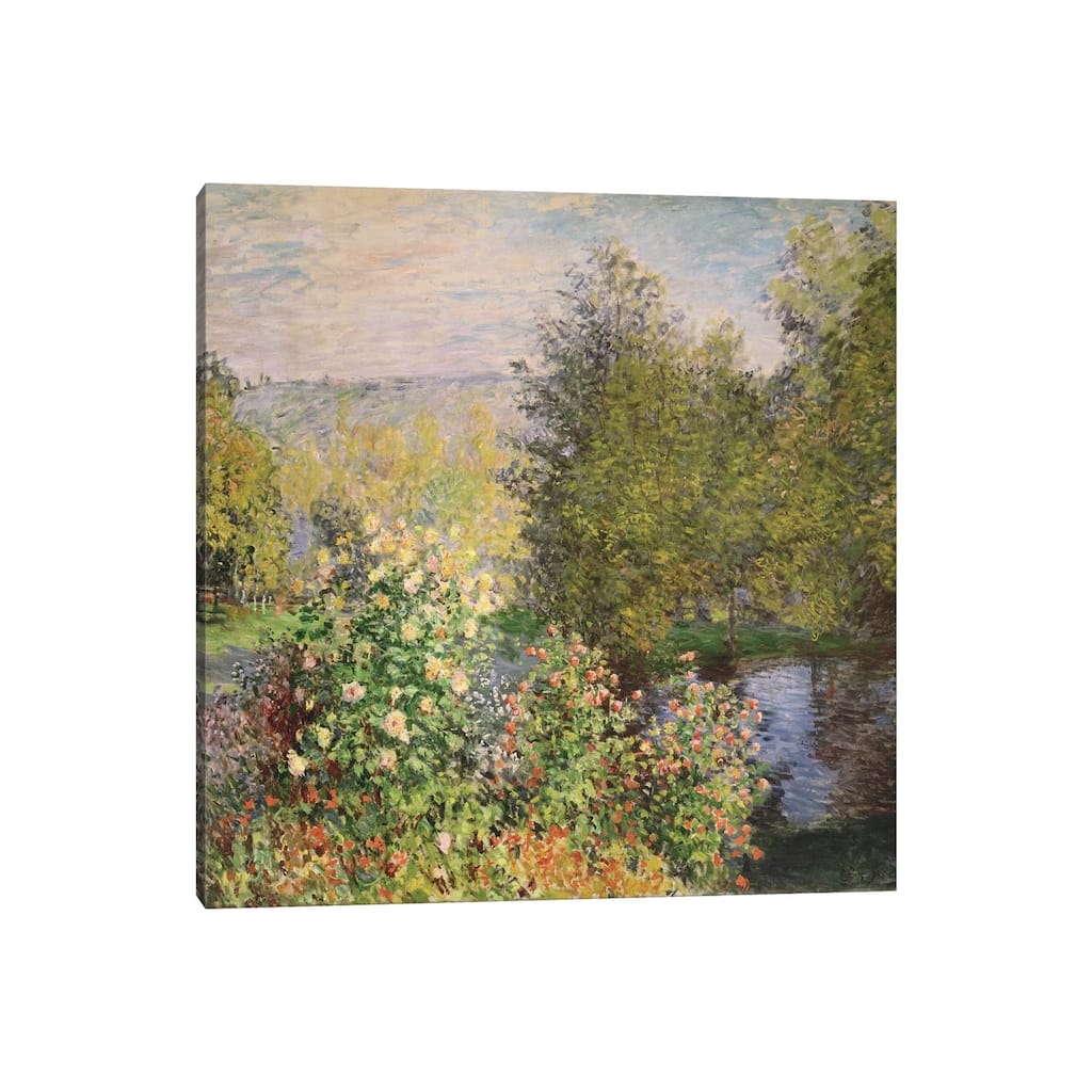 iCanvas "A Corner of the Garden at Montgeron, 1876-7 " by Claude Monet Canvas Print