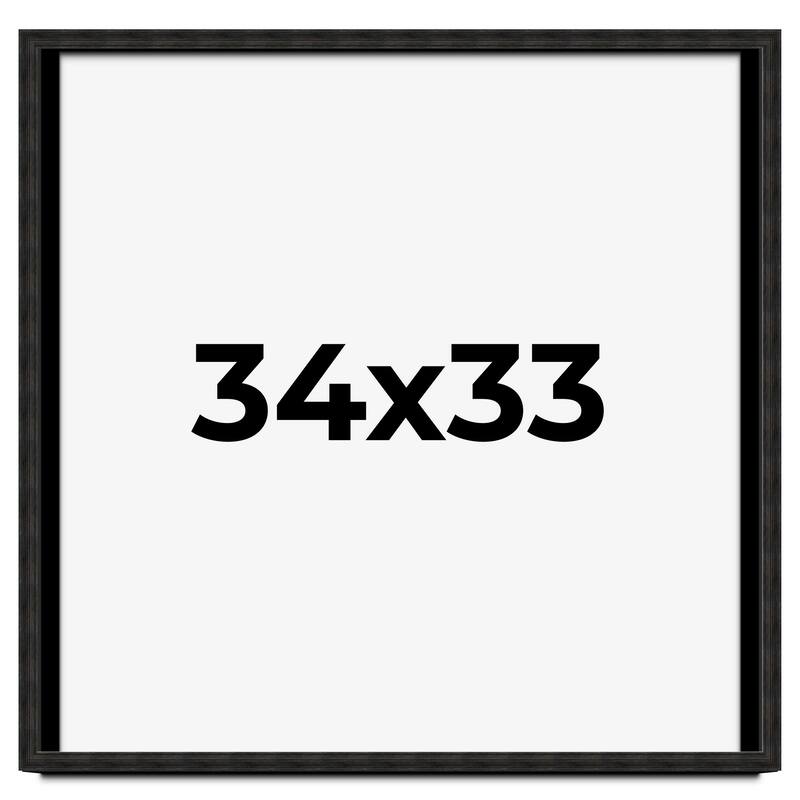 34x33 Shadow Box Black Rustic Barnwood Display Frame | 1.125 Inch