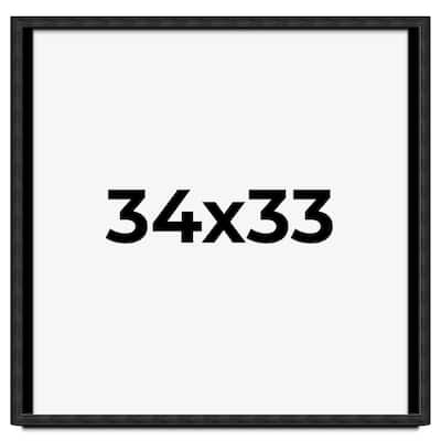 34x33 Shadow Box Black Rustic Barnwood Display Frame | 1.125 Inch