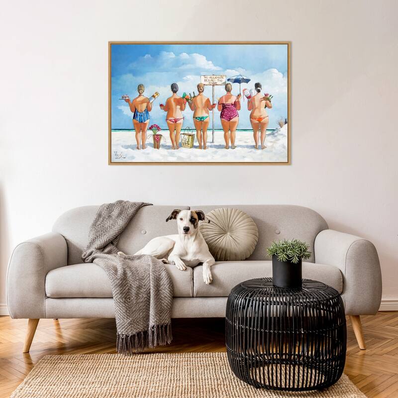 No Alcohol Beyond this Point No. 2 by Ronald West Framed Canvas Wall Art Print