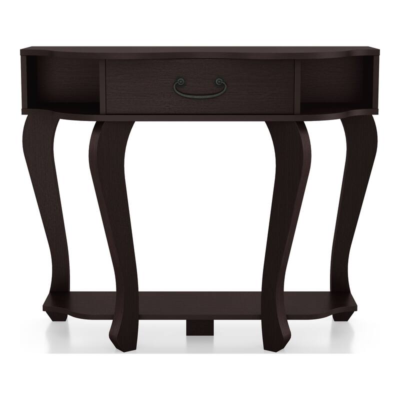 DH BASIC Transitional Espresso 41-inch 1-Drawer Console Table by Denhour