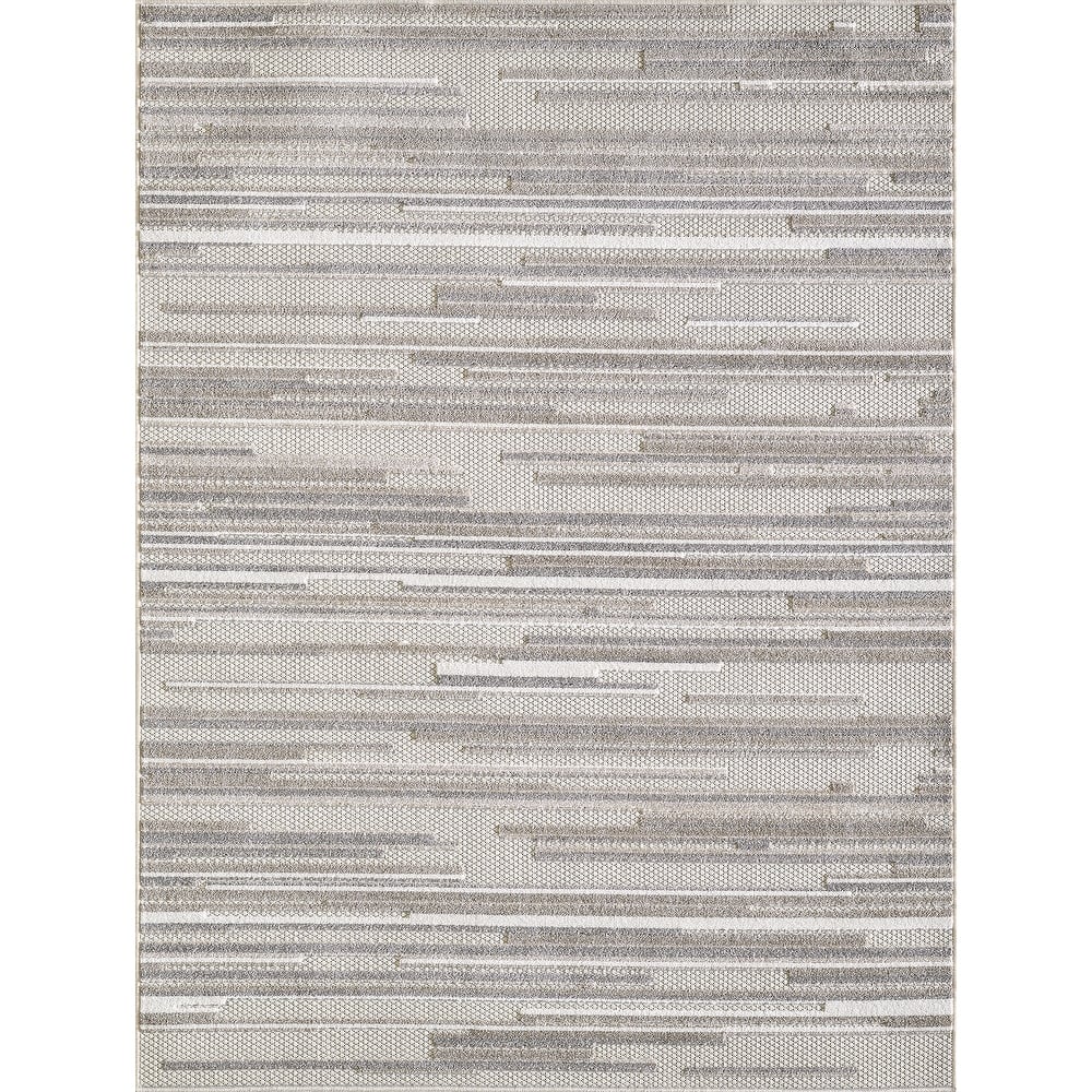 Domani Napa Ombre Textured Stripe Indoor/ Outdoor Rug