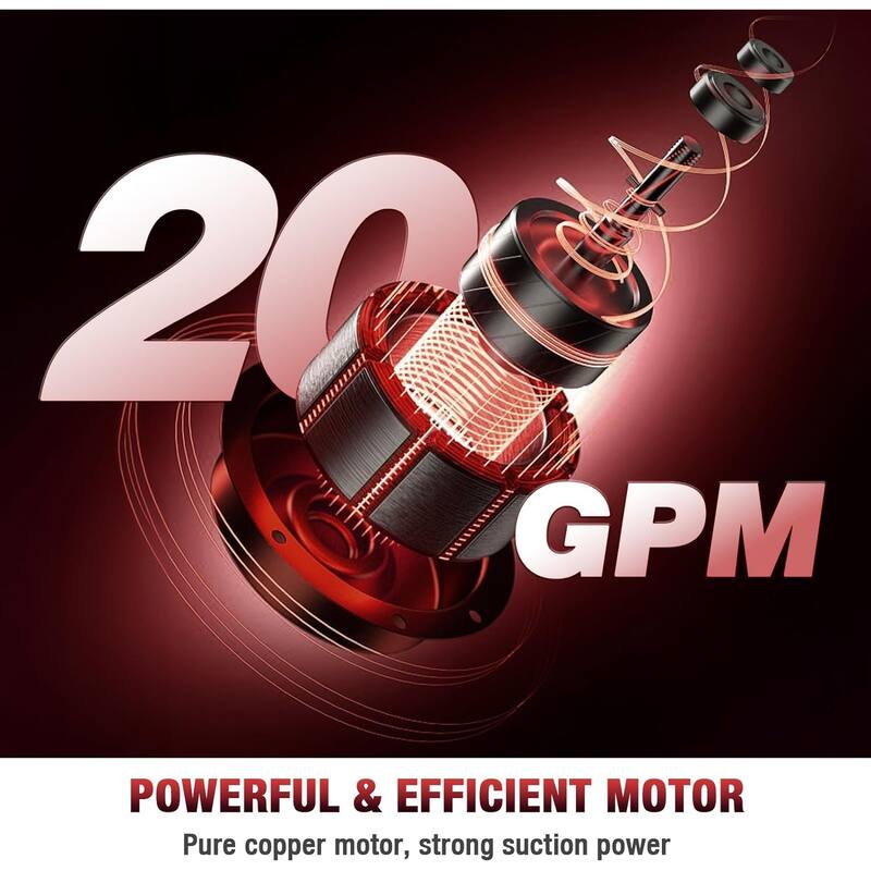 Fuel Transfer Pump 12 Volt 20 GPM with Automatic Nozzle & Mechanical Meter Package (Gallons), Cast Iron Heavy Duty Transfer Pump