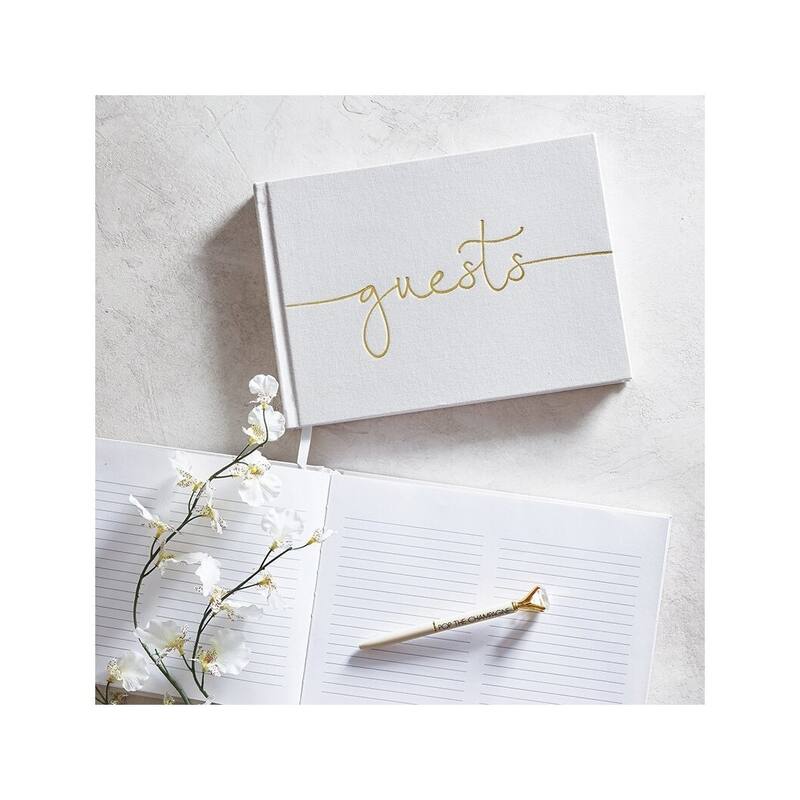 Curata Guests Suede Leather Guest Book