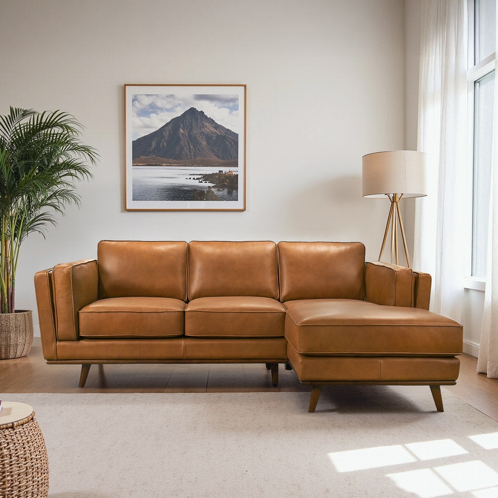 GDFStudio - Chase Genuine Leather 3-Seater 90.9