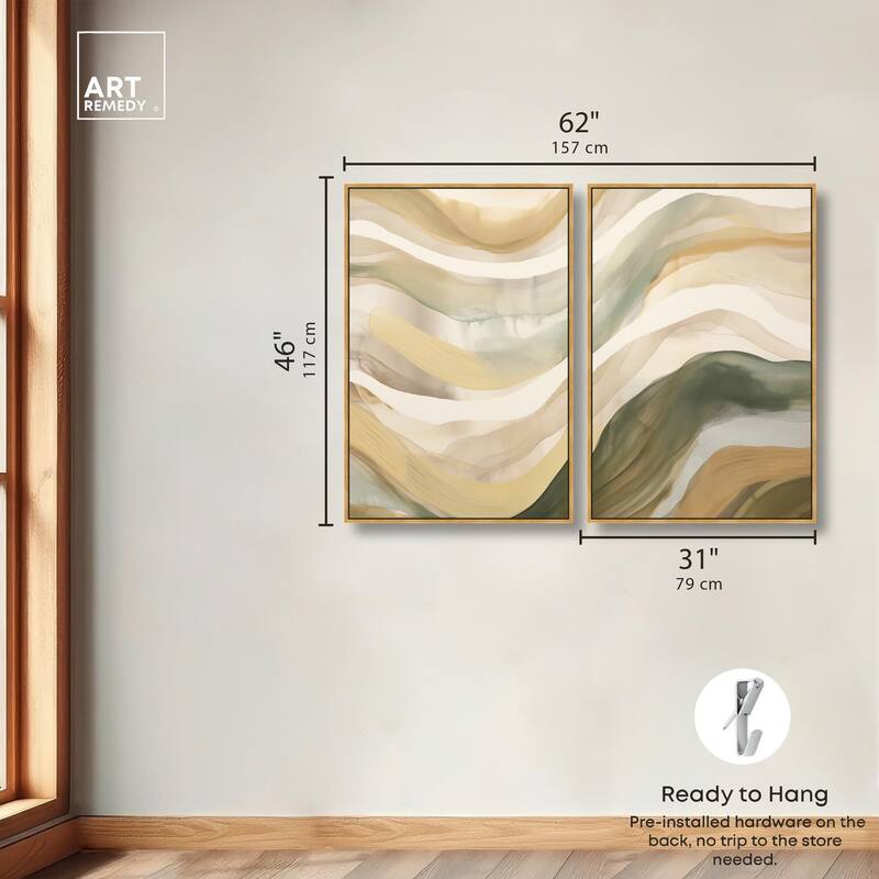 Dunes of Time I Canvas Set of 2 by Art Remedy