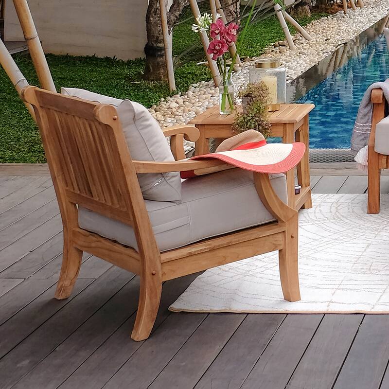 Cambridge Casual Kano 3-piece Teak Wood Outdoor Chat Set with Cushion