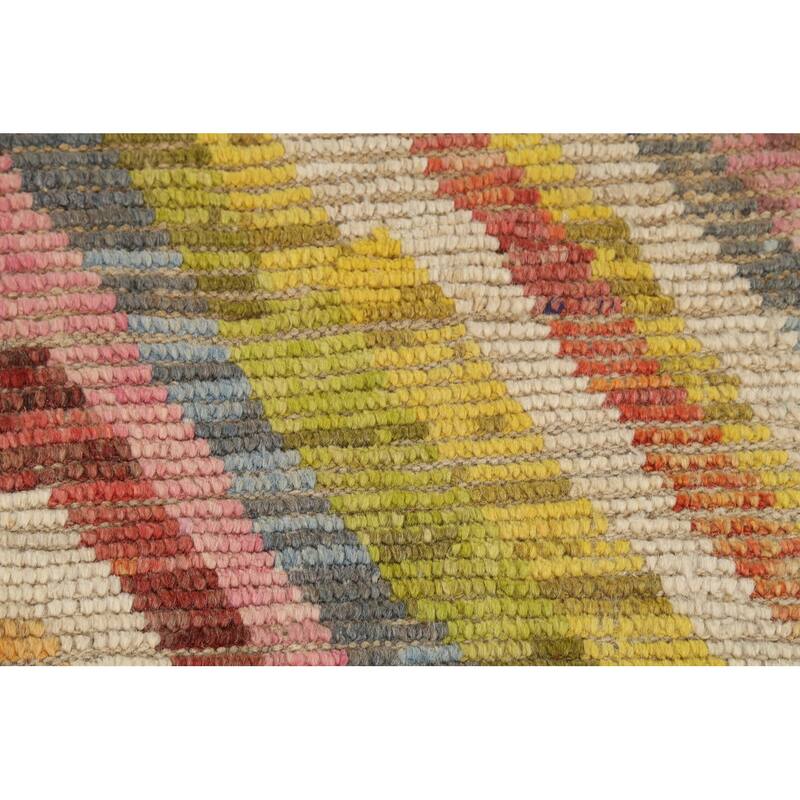 Moroccan Abstract Rug Hand-Knotted Abstract Wool Carpet - 6'10"x 10'4"