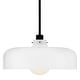 preview thumbnail 1 of 3, Lark 83497-CO Maisie 15" Wide Pendant with Cased Opal Shade Black