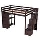 preview thumbnail 9 of 40, Multifunctional Design Loft Bed with Storage Stairs and Shelves, Efficient space, Twin Size