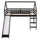 preview thumbnail 27 of 25, Twin House Loft Bed with Slide, Crafted from Pine Wood