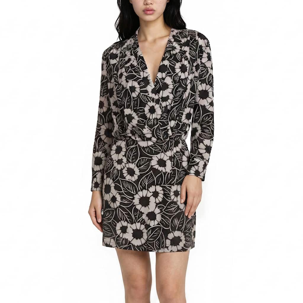 Prada Flora Crepe de Chine Short Dress