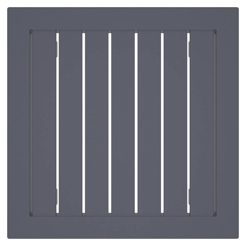 18" Dark Gray Patio Square Resin Side Table with Drain Hole