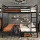 preview thumbnail 4 of 24, Metal Bunk Bed, Industrial Detachable Bunkbeds with Safety Guard Rails for Teens