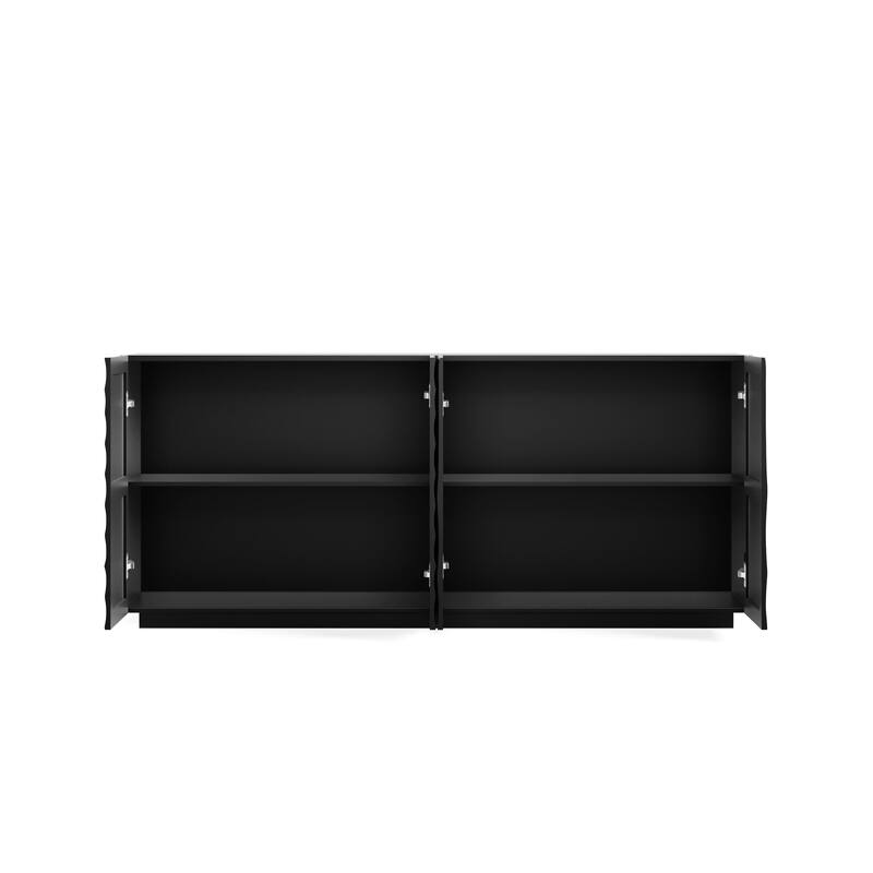 Modern 4-Door Buffet Cabinet with Storage