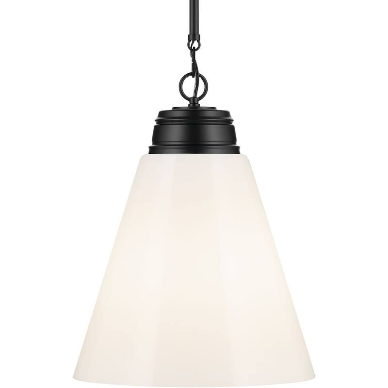 Kichler 52662 Marsailli 16" Wide Pendant with Glossy White Opal Glass