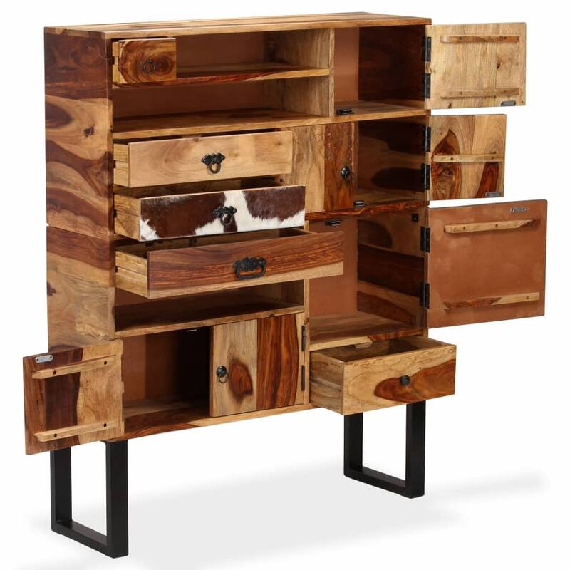 vidaXL Sideboard Solid Sheesham Wood 39.4"x11.8"x51.2"