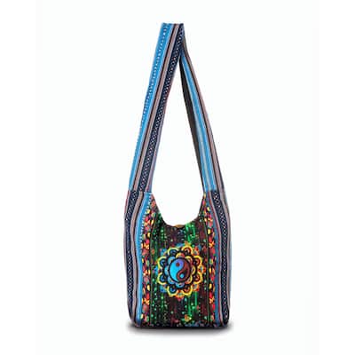 Kathmandu Collection Yin Yang Print Hobo Bag