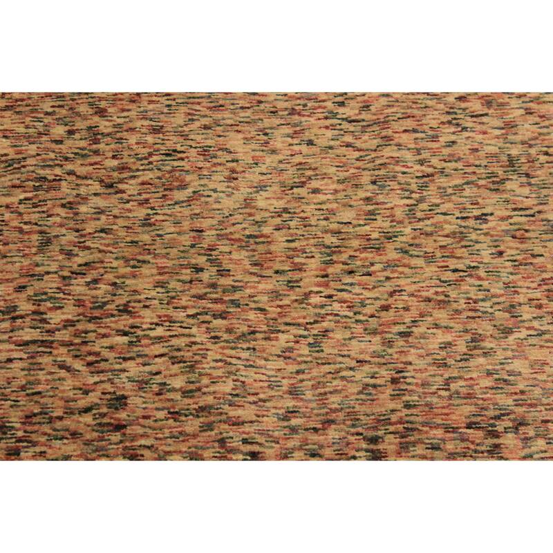 Modern Minimalist Gabbeh Hand Knotted Wool Area Rug