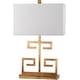 preview thumbnail 4 of 7, SAFAVIEH Lighting 24-inch Gold Greek Key Table Lamp (Set of 2)