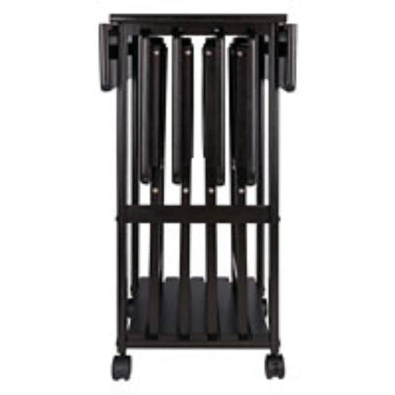 Set of 5 Dark Brown Snack Tray – 33.75”
