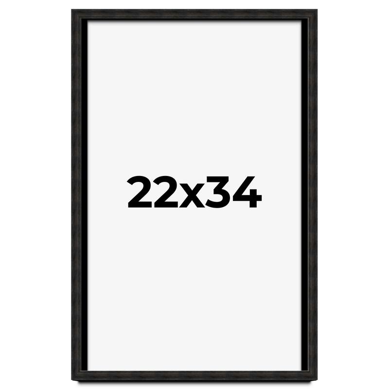 22x34 Shadow Box Black Rustic Barnwood Display Frame | 1.125 Inch