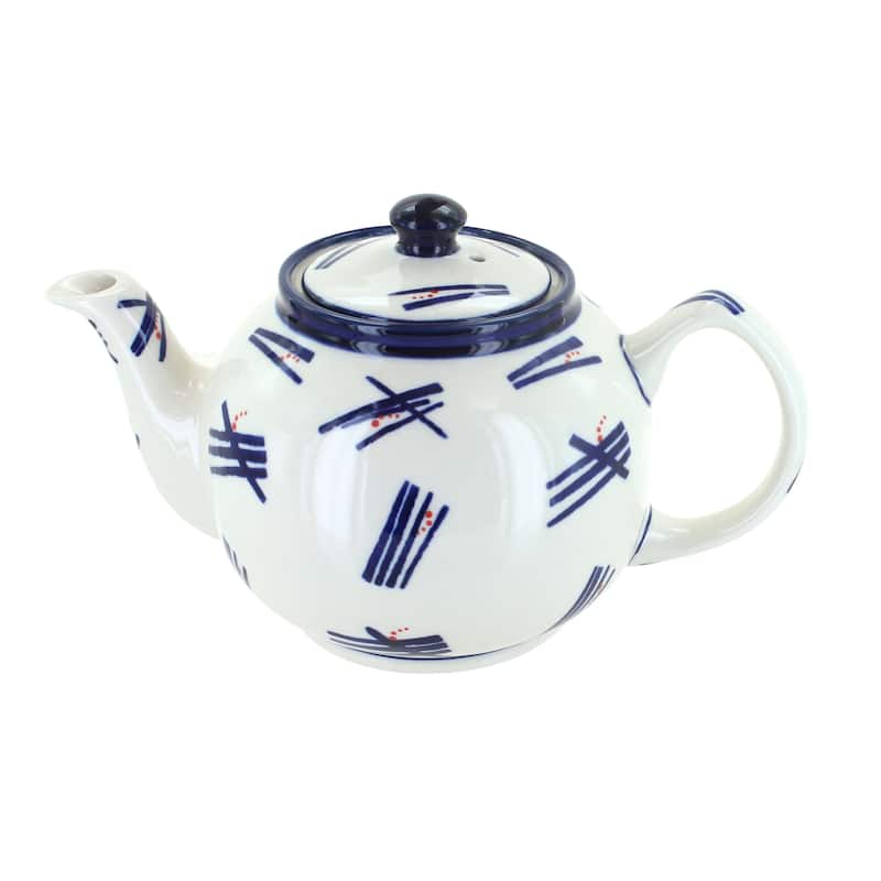 Blue Rose Polish Pottery 596 Zaklady Medium Teapot - Zoe