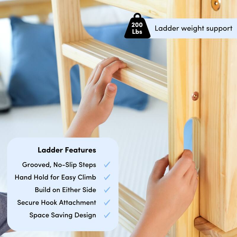 Max and Lily Full over Full Bunk Bed with Storage Drawers