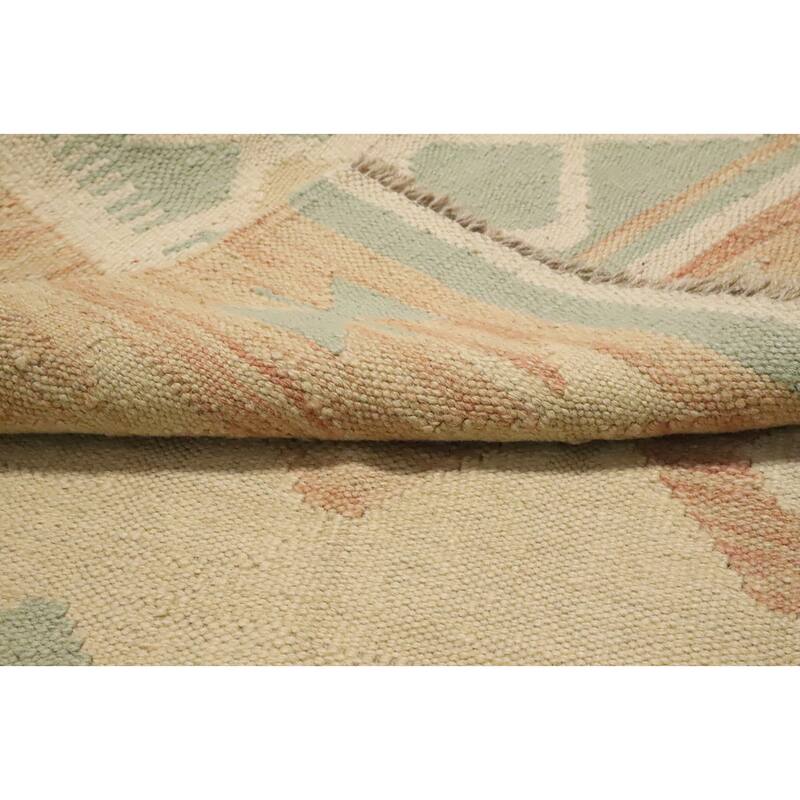 Hand Woven Oriental 100% Wool Carpet Southwestern Tribal Multi-Colored Kilim Area Rug - 4' 11'' X 3' 3''