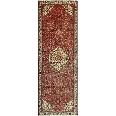 Fine Vintage Distressed Lucinda Rust/Ivory Runner - 3'1" x 9'6"