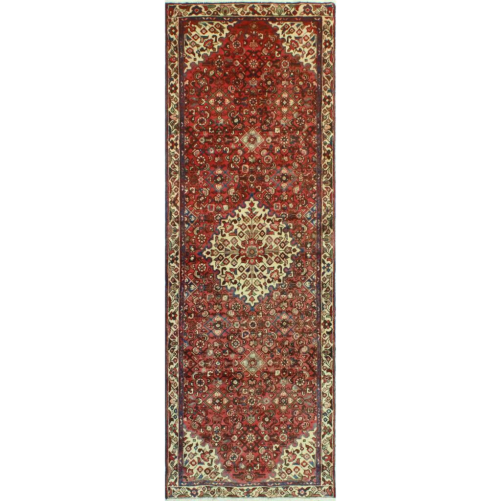 Fine Vintage Distressed Lucinda Rust/Ivory Runner - 3'1" x 9'6"