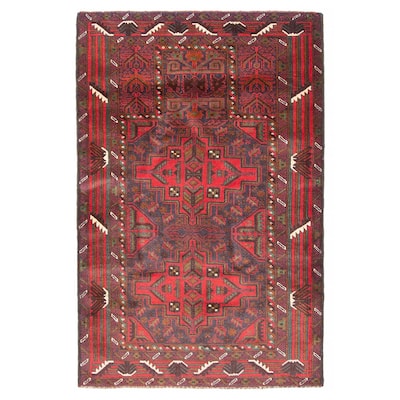 Teimani Red Rug 3'0" x 4'8" - 3'0 x 4'8