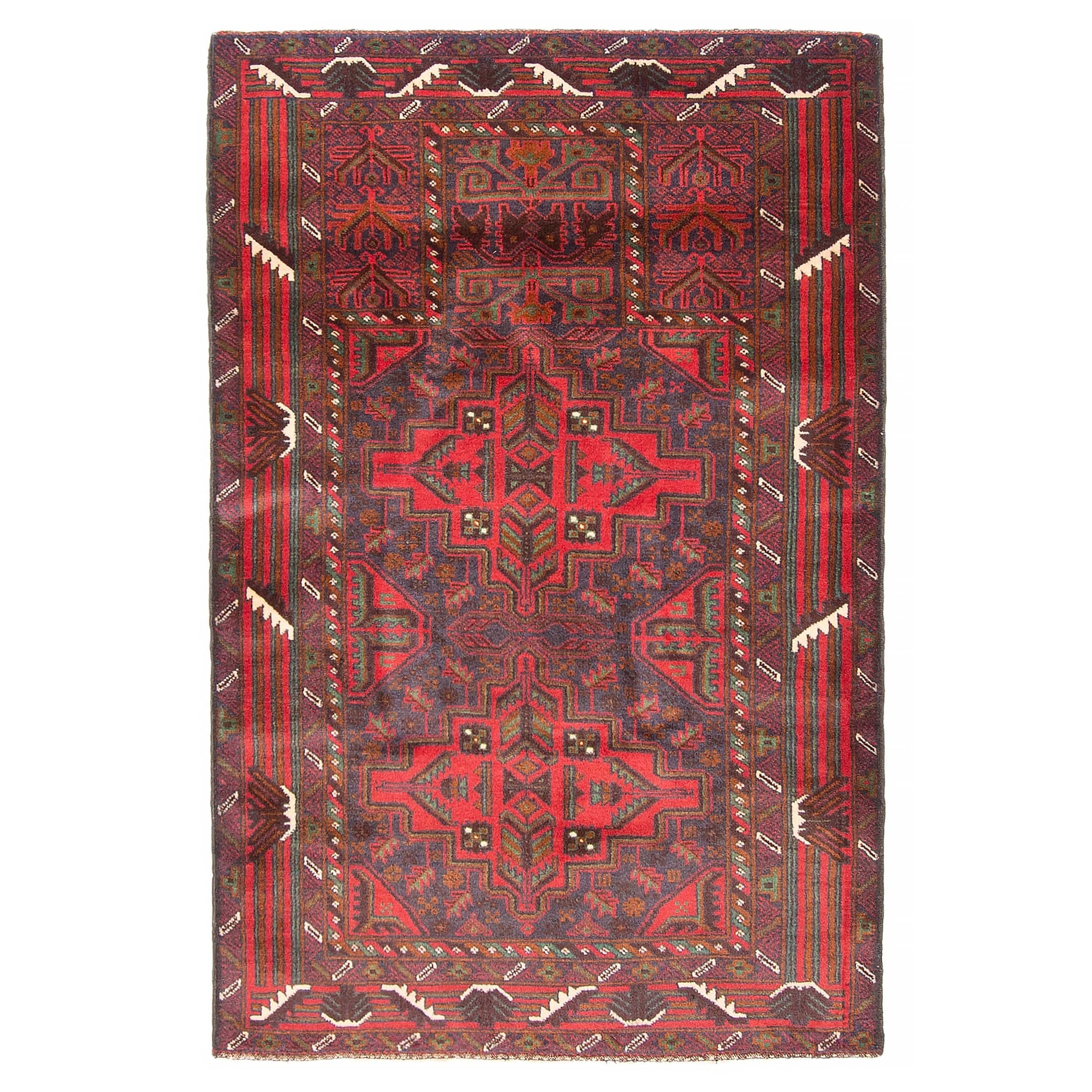 Teimani Red Rug 3'0" x 4'8" - 3'0 x 4'8