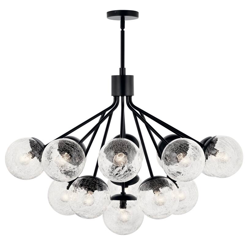 Kichler Lighting Silvarious Crackle Glass Convertible Chandelier