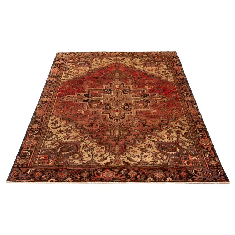 ECARPETGALLERY Hand-knotted Sarabi Dark Copper Wool Rug - 6'3 x 8'10