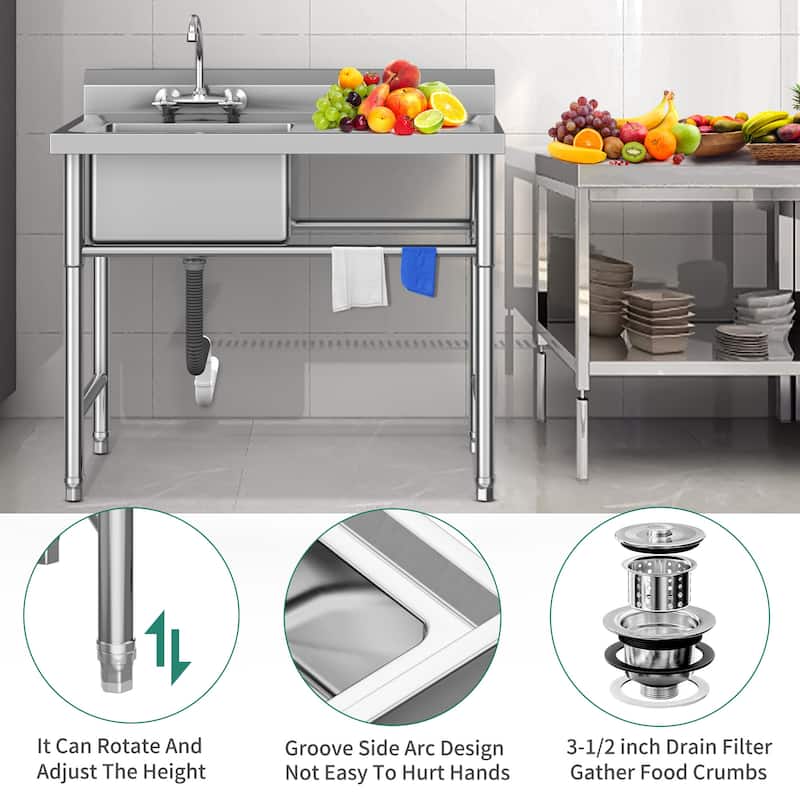 Stainless Steel Commercial Kitchen&Laundry Sink