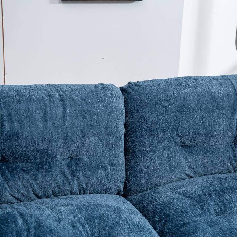 84" Upholstered 3-Seater Sofa with Memory Foam & Comfort Pillows