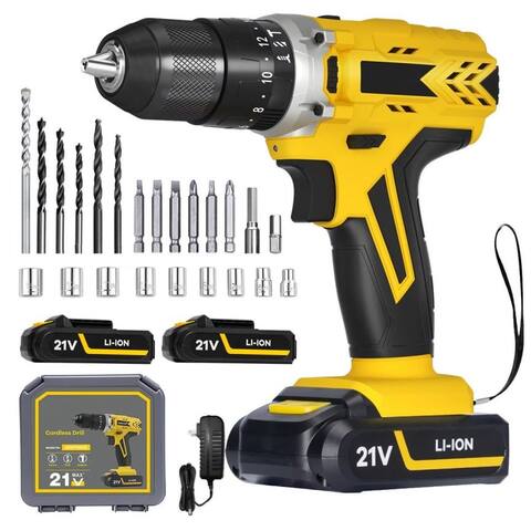 Cordless Drill, Electric Power Drill Set