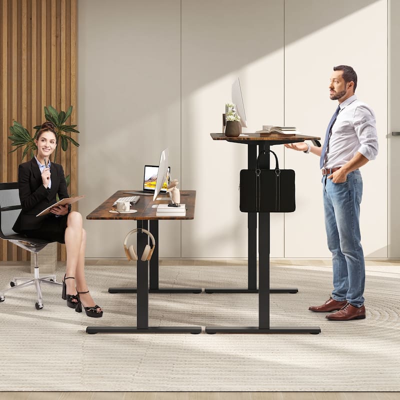 Electric Standing Desk with Memory Heights and Cable Management