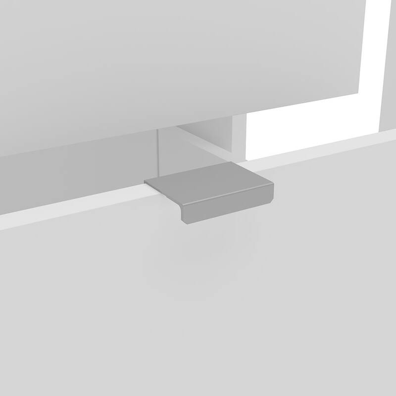 Polifurniture New Minas White Makeup Vanity with Mirror