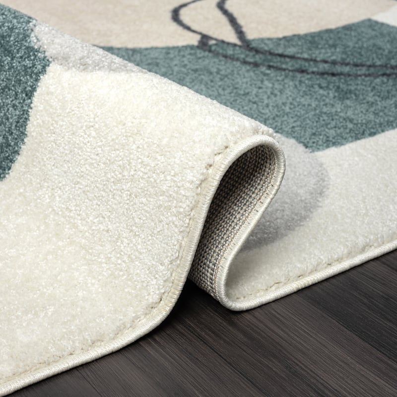 Abani Rugs Deco Cream Minimalist Geometric Area Rug
