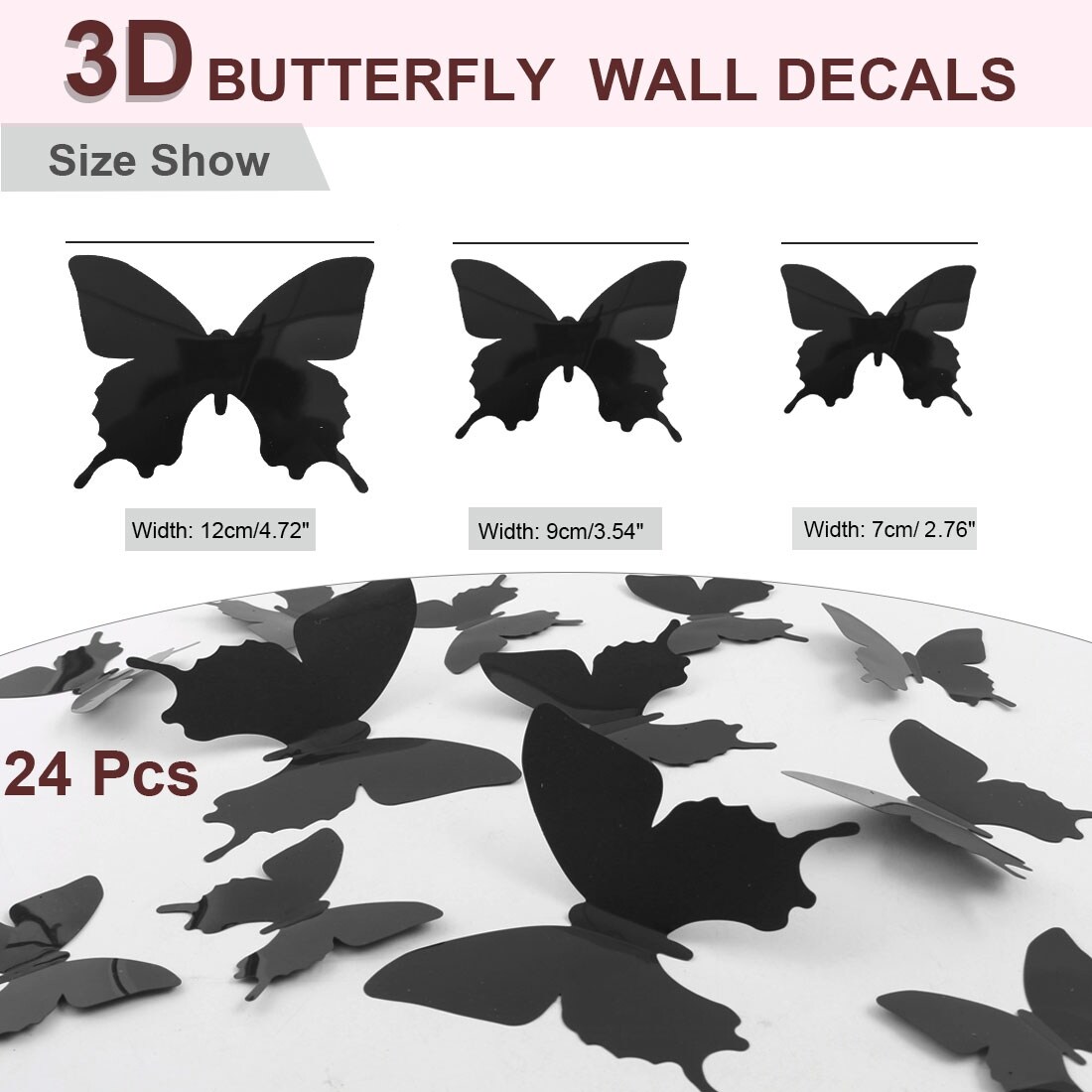 Shop 24pcs 3d Butterfly Diy Wall Sticker With Art Decals Sticker For Decoration On Sale Overstock 29786817