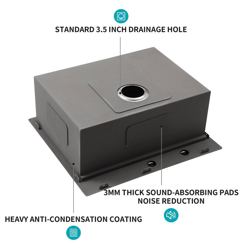 Drop in Kitchen Sink Stainless Steel 16 Gauge Workstation Sink Drop-in Topmount Single Bowl Kitchen Sink