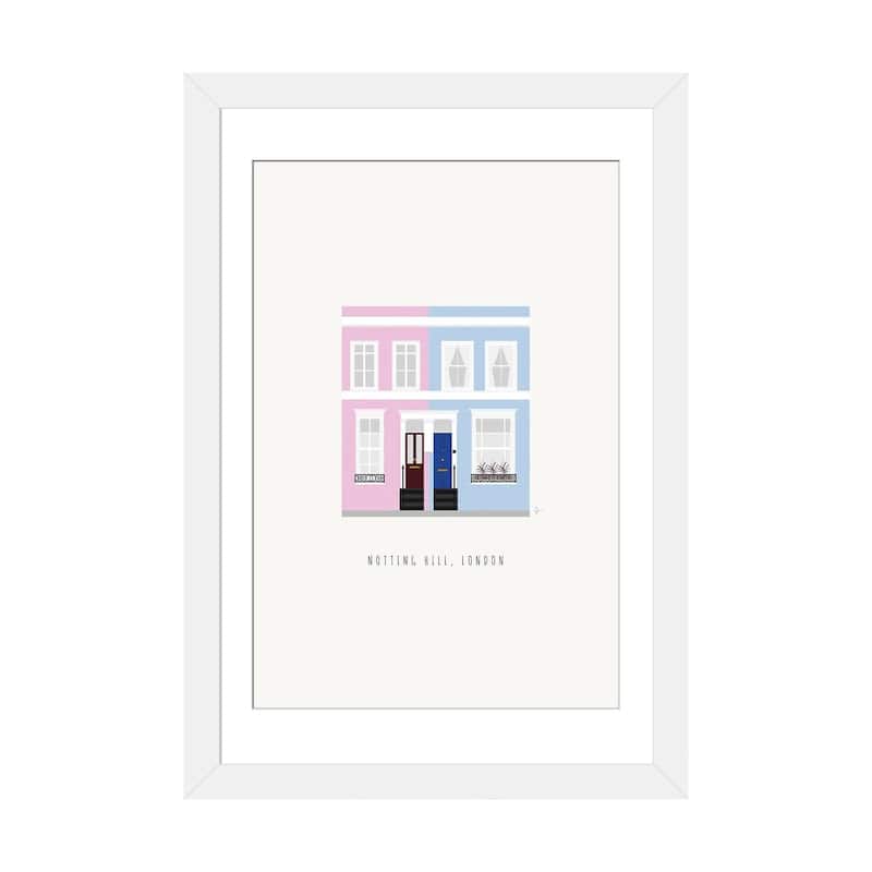 iCanvas "Notting Hill, London" by Lyman Creative Co. - White - 24x16x1