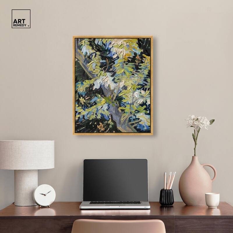 Blossoming Acacia Branches 1890 Canvas by Art Remedy
