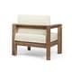 preview thumbnail 12 of 15, Genser Outdoor Wooden Club Chairs with Cushions by Christopher Knight Home