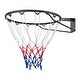 preview thumbnail 2 of 9, Black Heavy-Duty Wall Door Mounted Basketball Hoop with Net and Double Spring Suitable for Indoor or Outdoor Play